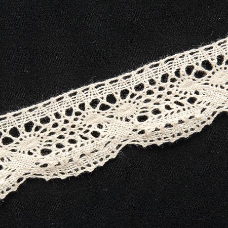 Krajka lem paličkovaná režná